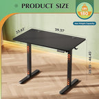 DEVAISE 48 x 24 Inches Standing Desk, Whole-Piece Desktop Electric Standing Desk with Adjustable Height,Cable Holes, 3-Preset Memory Sit Stand up Desk, One-Piece Computer Desk for Home, Office (Black)