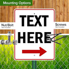 Custom Arrow,Custom Directional Sign, Right Arrow, 24x30 Inches, Rust Free .063 Aluminum, Fade Resistant, Made in USA by My Sign Center
