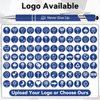 WYPAS Bulk Custom Pens - Personalized with Name, Engraved Text/Logo - Stylus Tip, Black Ink - Options for Corporate Gatherings, Events & Promotions (Green)