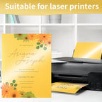 25 Sheets Gold Shimmer Cardstock 8.5 x 11Inch Metallic Card Stock 250GSM/92LB Heavyweight Craft Printer Paper for Wedding Invitations, Greeting Cards, Printing UAP18GD025