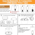 White Texture Lamp Shades Set of 2 Drum Lampshades Replacemnt for Table Lamps Floor Lamps-11"Top × 13" Bottom × 10" High(Spider),Required Assembly-Modern Table Lamps for Bedrooms-By GO&SO