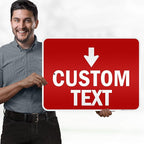 Custom Arrow,Custom Directional Sign, Down Arrow,18x24 Inches, 3M EGP Reflective, Rust Free .080 Aluminum, Fade Resistant, Made in USA by My Sign Center