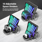 AceProAV 160W 6-Port USB-C and USB-A Charging Station Organizer with 140W PD 3.1 – Includes Cables – for MacBook, iPhone, iPad, AirPods, Smartphones, Tablets, and Gaming Devices