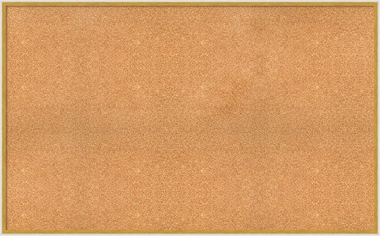 Amanti Art Natural Cork Board for Wall, 33x53 Vision Board with White Frame, Oversize Corkboard Office Decor for Home Organization, Modern Corkboard Pinboard to Display Items for Home Organization in