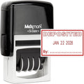 MaxMark Office Self Inking Date Stamp with Phrase Deposited - Red Ink