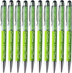 Yucold Customized Pens with Name/Logo - Touch Screen Stylus Ballpoint Pen, Perfect for Weddings, Business & Personalized Gifts (Grass green,300)