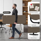 DECOLAB Desk Divider, Portable Privacy Tabletop Partition Panel for Office, Student, Counter Top, Testing, Freestanding, Anti Scratch, 48"x18", Taupe