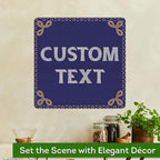 Custom Sign, Custom Street Sign, 11 Font Colors, 13 Font Styles, 4 Hole Options, 22 Sizes, 18x18 Inches, Rust Free DiBound, Fade Resistant, Made in USA by My Sign Center (Fauxsaic 1)