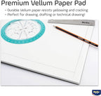 Helix - 100% Rag Vellum Paper Pad - 11 Inch x 17 Inch - 50 Sheet Pad - Acid-Free - Drafting, Art, Sketching and Tracing