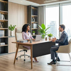 HolyMaji 48" Under Desk Privacy Panel Self-Adhesive Modesty Panel 600D Heavy Duty Desk Skirt Privacy Divider for Office Home or Standing Workstation Concealer Shield