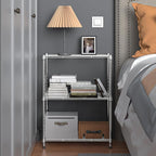 M MZG 450 lbs Wire Storage Shelving 3-Tier Utility Shelving Unit Steel Organizer Wire Rack for Home,Kitchen,Office,Chrome(11.8" D x 17.7" W x 26.4" H)