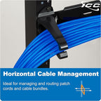 ICC 1.25” Plastic Cable Management Ring, Horizontal, Rack or Wall Mount, Pack of 1 – Cable Organizer for Structured Wiring and Equipment Racks