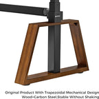 EUREKA ERGONOMIC Standing Desk, 63 inch Executive Desk with Drawers,Modern Trapezoidal Leg Luxury Home Office Computer Desk w Monitor Stand,Red Oak