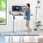 VIVO Electric 60 x 24 in Standing Desk, Memory Height Adjustment, 1B Series, Holds 220 lbs, One-Piece Reclaimed Wood Top, Gray Frame, DESK-KIT-1G6P