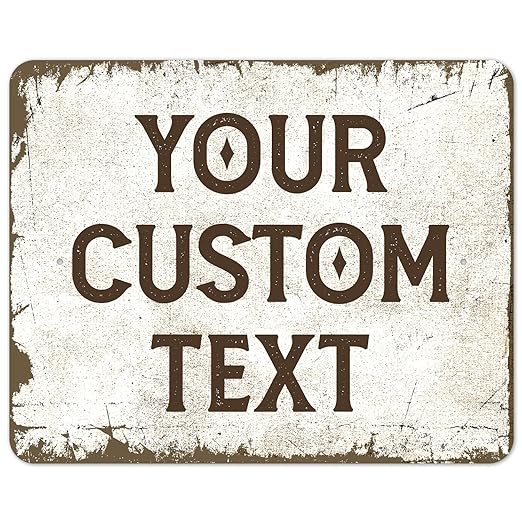 Rustic Custom Sign, Personalized Metal Signs, Gift for Him Men Dad, Man Cave, Indoor and Outdoor Use, Made in The USA