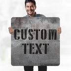 Custom Sign, Custom Street Sign, 11 Font Colors, 13 Font Styles, 4 Hole Options, 22 Sizes, 30x30 Inches, Rust Free DiBound, Fade Resistant, Made in USA by My Sign Center (Grunge Metal)