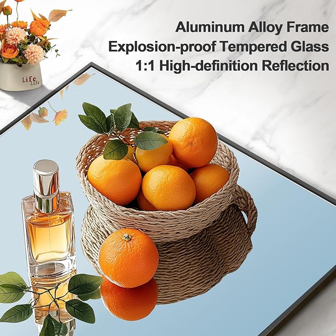 58"x18" Full Length Mirror Rectangle Body Dressing Floor Standing Mirrors for Bedroom & Cloakroom, Black