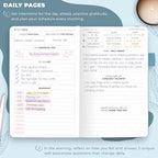 Clever Fox Self-Care Journal Pocket – Daily Reflection Notebook – Mental Health & Personal Development Planner, Meditation & Mood Log (Aquamarine)