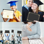 HAUTOCO 120 Pcs Certificate Holders, Black Diploma Folders Document Covers with Gold Foil Border for Letter Size 8.5x11 Cardstock, Award, Graduation