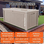 Yardgrace 180 Gallon Outdoor Storage Deck Box - Large Waterproof Resin Bin for Delivery Boxes Outside, Lockable Storage for Patio/Pool Cushions & Tools, UV-Resistant, Granite Grey