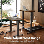 HUANUO 63 x 28 inch Electric Standing Desk Adjustable Height, 4 Memory Height Settings, Sit Stand Up Desk for Home Office & Computer Workstation, Black Walnut