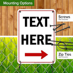 Custom Arrow,Custom Directional Sign, Right Arrow, 7x10 Inches, 55 mil thick HDPE (high density polyethylene) Made in USA by My Sign Center