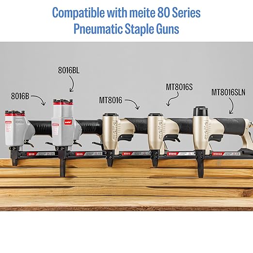 meite 21 Gauge 1/2-inch Crown Upholstery Staples, 304 Stainless Steel with 1/2-inch Leg Length, Heavy Duty Staples for Staple Gun MT8016 (10 Boxes)