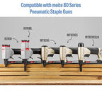 meite 21 Gauge Upholstery Staples, 1/2-Inch Crown with 1/4-Inch Length Galvanized Heavy Duty Staples for Staple Guns MT8016, MT8016S, and MT8016SLN (10 Boxes)