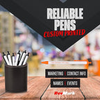 RevMark Personalized Ballpoint Pen, Custom Printed Name, Business or Event Information, Timeless Advertising, USA Made Pens, Promotional Marketing, Smooth Black Ink, Bulk Pack (Orange,1000 Ct)