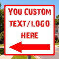 Custom Square Outdoor Signs - 10 * 10 inches - UV-resistant, for parks、 community areas、supermarket