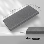 23.62" X 11.81" X 2" Fiberglass Wall Panel, 4 Pack Acoustic Panels, Acoustic Panels Sound Absorbing for Office, Studio, Home Theatre - Heather Grey