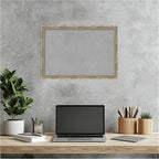 Amanti Art Silver Framed Magnetic Board 14x20 Small Vision Board for use with Magnets, 100% Metal Sheet to Display Items as Office Decor or for Home Organization in mudroom, Kitchen or Kids Room