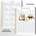 Fitness Journal Workout Planner for Women & Men, A5 (6.4" x 8.3") Workout Journal Log Book Planner Gift for Track Gym Essentials, Home Workouts, Track Progress, Achieve Wellness Goals, Black