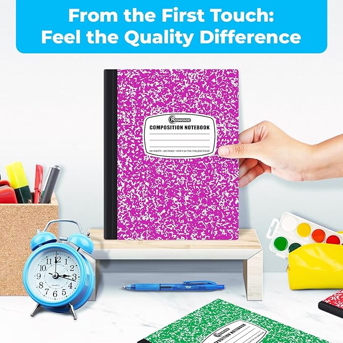 Rosmonde 5000 Pack (Pallet) Composition Notebooks Bulk, College Ruled, Jumbo Pallet of Composition Notebooks, 200 Pages (100 Sheets), 9-3/4 x 7-1/2, Bulk for School Districts, 4-7 Days Transit