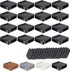 shouwuhho Furniture Risers, 16 Pack Bed Risers with Non-Slip Grip and Heavy Duty Support, 1 Inch 2 Inch 3 Inch 4 Inch Height Lift for Couch, Sofa, Table, Desk, Chair, Refrigerator - Black, 1 Inch