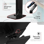 CTA Digital Locking Floor Stand Premium Support Base Kiosk Lock & Key Security - iPad Air 11" M2 (2024) - Pro 11" M4 (2024) - Air 13" M2 (2024) - Pro 13" M4 (2024) & More - Black (PAD-PARAFU)