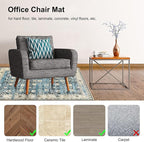 Anidaroel Home Office Chair Mat for Hardwood Floor, 48"x60" Office Chair Rug Protector for Rolling Chair, Computer Gaming Chair Mat, Low Pile Carpet Floor Chair Mat