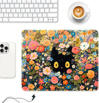 Auhoahsil Mouse Pad, 12 x 10 in Marble Theme Computer Mouse Pad for Desk, Premium-Textured Non-Slip Rubber Stitched Edges Waterproof Square Mouse Mat for Gaming Work Wireless Mice, Blue