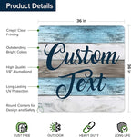 Custom Sign, Custom Street Sign, 11 Font Colors, 13 Font Styles, 4 Hole Options, 22 Sizes, 36x36 Inches, Rust Free DiBound, Fade Resistant, Made in USA by My Sign Center (Coastal)