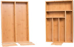 BIRDROCK HOME 2 pc Bamboo Drawer Organizer