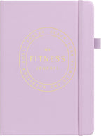 &And Per Se Fitness Workout Journal for Men & Women, Workout Log Book Planner with Daily Diet, Gym Exercise & Training Trackers - Undated, A5 Size, Leather Hardcover (Lavender)
