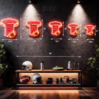 Custom Football Jersey Neon Signs for Wall Decor,Personalized Team Number Name Sport LED Light Up Sign for Football Lovers Birthday Gifts LED Signs for Party Bar Man Cave Fan Club
