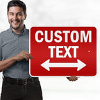 Custom Arrow,Custom Directional Sign, Two way Arrow,18x24 Inches, 3M EGP Reflective, Rust Free .080 Aluminum, Fade Resistant, Made in USA by My Sign Center
