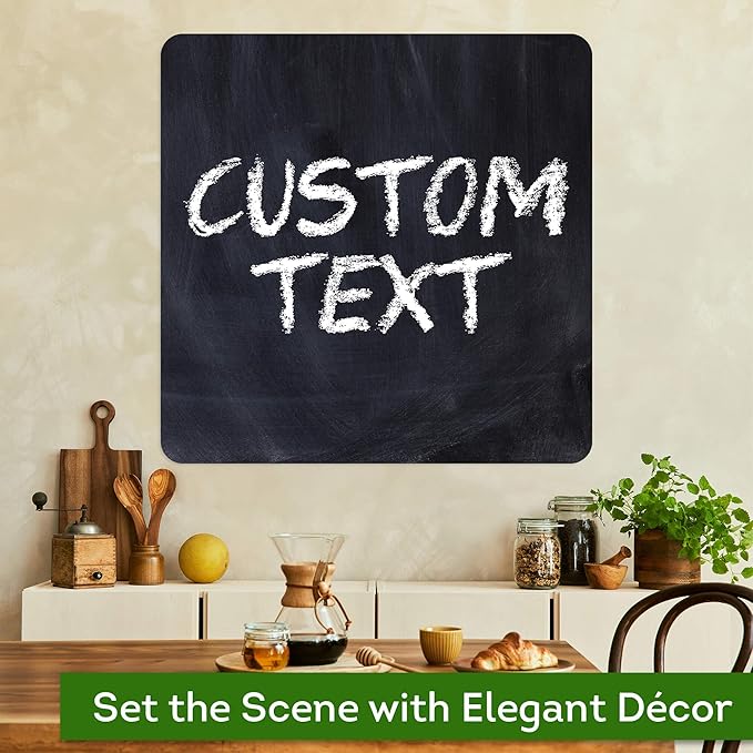 Custom Sign, Custom Street Sign, 11 Font Colors, 13 Font Styles, 4 Hole Options, 22 Sizes, 24x24 Inches, Rust Free DiBound, Fade Resistant, Made in USA by My Sign Center (Chalkboard Black)