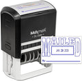MaxMark Large Self-Inking Rubber Date Office Stamp with Mailed Phrase & Date - Blue Ink, 12-Year Band - Style 5