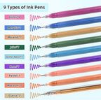 LIULIUCAI Gel Pens for Adult Coloring Book, 60 Colors Large Capacity Metallic Glitter Gel Ink Pens with Case, 1.0 mm Bullet Tip Smooth Writing, Artist Colored Gel Pen for Coloring Drawing Journaling