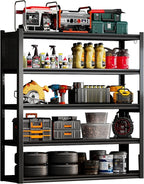 PLMFJQK 2 Sets Storage Shelves with Pegboard,59" W 24" D Heavy Duty Garage Shelving Units and Storage,Metal Shelving Adjustable Shelves,Garage Storage Rack,Industrial Utility Shelf Organization