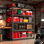 ZEUKMXOO Garage Racks for Storage，5-Tier Adjustable Garage Shelving Storage Shelves,2400LBS Capacity Heavy Duty Shelving for Carport Warehouse Basement,72" H x40 W x20 D