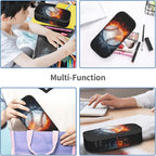 YIJIUWKIS Sports-Themed Baseball Pencil Case for Kids Boys Girls, Big Capacity Black Pencil Pouch, Portable Pencil Box Stationery Storage Desk Pen Bag for School Office