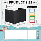 24 Pcs Desk Dividers for Students 14 × 17.5 × 14 Inch Plastic Durable and Waterproof Privacy Folders Shields Test Dividers with Classroom Privacy Boards for School Study Teacher Supplies (Black)